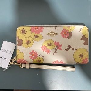 Coach Floral Wristlet